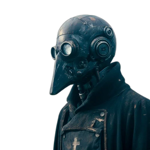 mask, robot, jacket, face transparent PNG cut-out