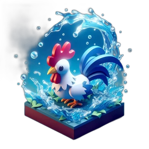animal, concept art, 3d render, pixel art transparent PNG cut-out