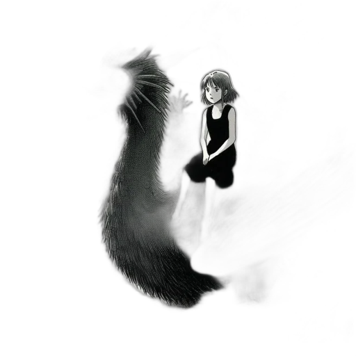 creature, animal, staff, hair transparent PNG cut-out