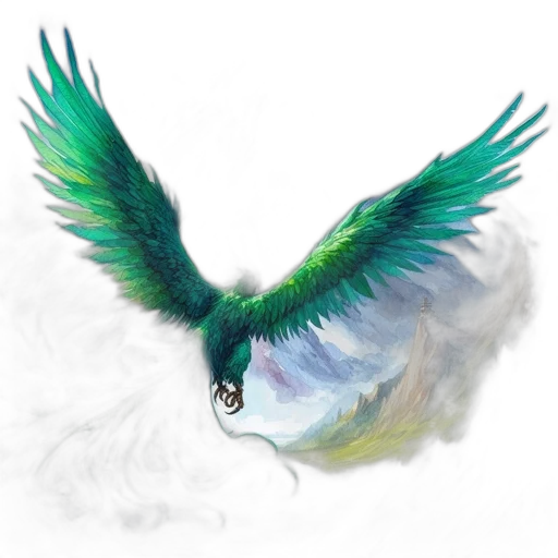 dragon, staff, animal, watercolor transparent PNG cut-out