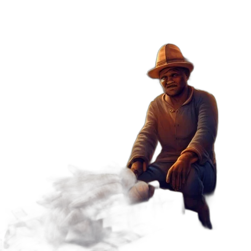 staff, hat, robot, weapon transparent PNG cut-out