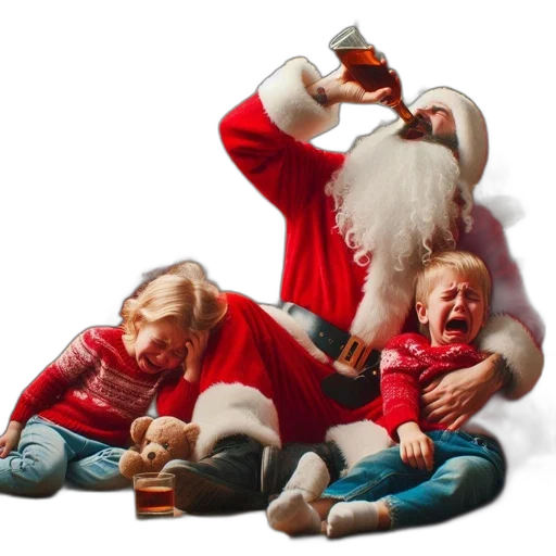 photorealistic, santa, claus, figure transparent PNG cut-out