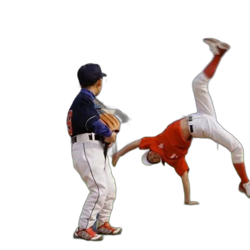 two, children, play, baseball transparent PNG cut-out
