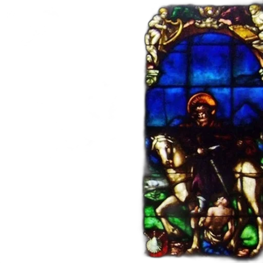 stained, glass, window, depicting transparent PNG cut-out