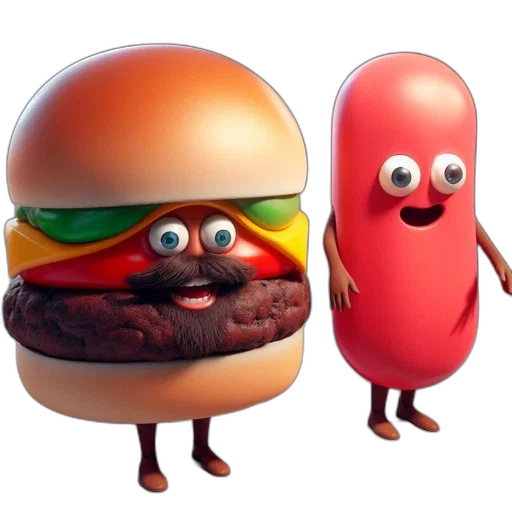food, 3d render, concept art, photorealistic transparent PNG cut-out