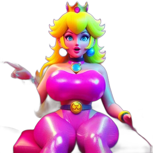 crown, dress, robot, 3d render transparent PNG cut-out