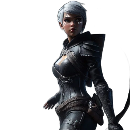 concept art, fantasy art, comic book art, 3d render transparent PNG cut-out