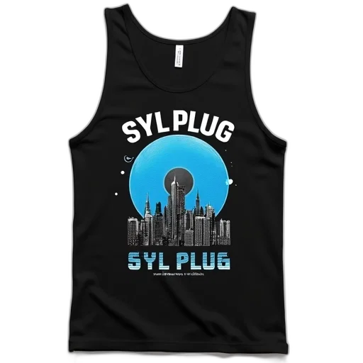 cyberpunk, black, tank, top transparent PNG cut-out