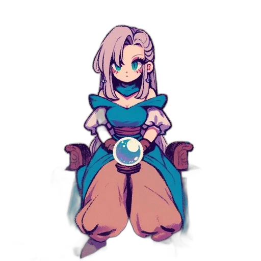 dress, robot, staff, crown transparent PNG cut-out
