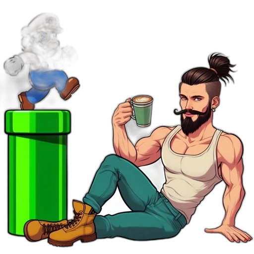 bottle, pixel art, concept art, cartoon transparent PNG cut-out