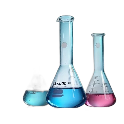bottle, 3d render, pastel, laboratory transparent PNG cut-out