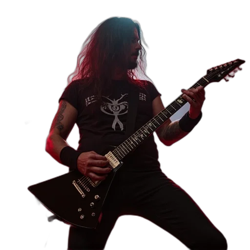 heavy, metal, artist, performing transparent PNG cut-out