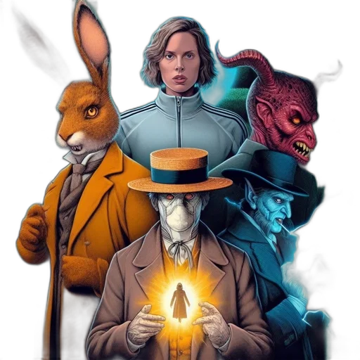 mask, jacket, concept art, comic book art transparent PNG cut-out