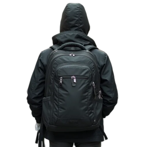 jacket, cyberpunk, 3d render, dark transparent PNG cut-out