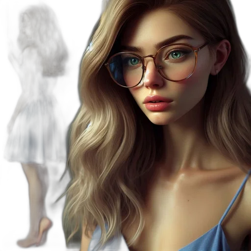 dress, face, hair, photorealistic transparent PNG cut-out