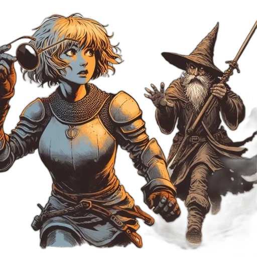 sword, concept art, fantasy art, comic book art transparent PNG cut-out