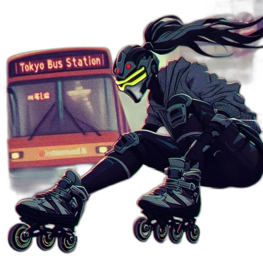 robot, shoes, mask, cyberpunk transparent PNG cut-out