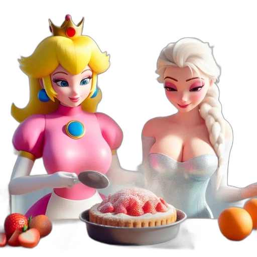 food, crown, concept art, 3d render transparent PNG cut-out