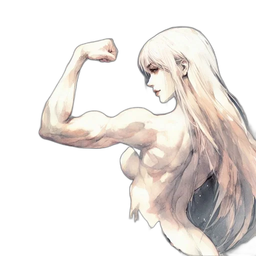 weapon, hair, sword, concept art transparent PNG cut-out