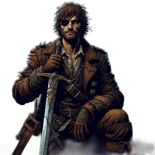 jacket, weapon, sword, concept art transparent PNG cut-out