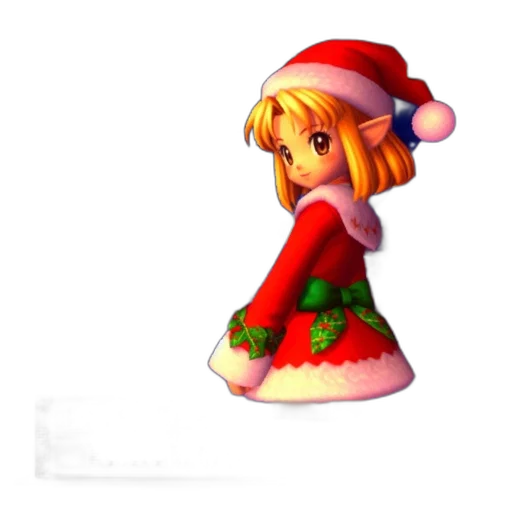 dress, hat, staff, pixel art transparent PNG cut-out
