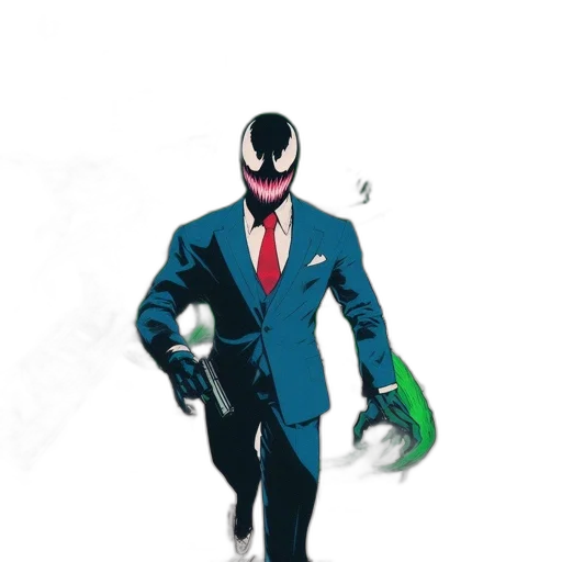 mask, jacket, staff, creature transparent PNG cut-out