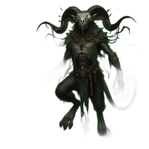 creature, dragon, mask, staff transparent PNG cut-out