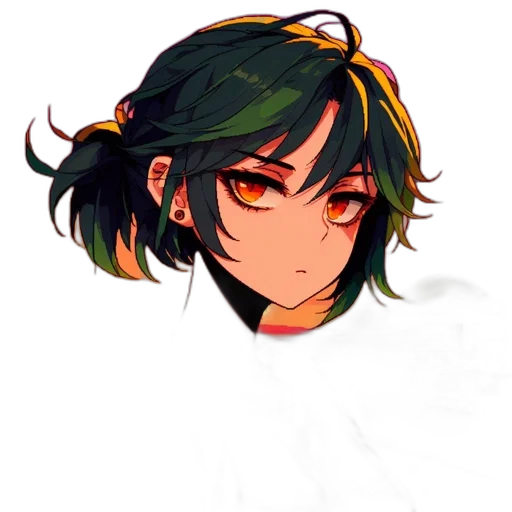 staff, hair, face, mask transparent PNG cut-out