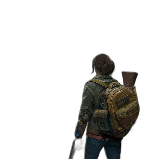 jacket, staff, weapon, robot transparent PNG cut-out