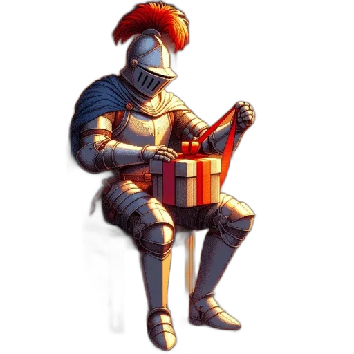 robot, sword, weapon, crown transparent PNG cut-out