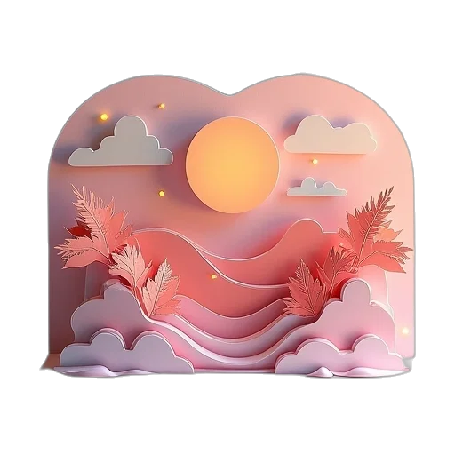 vaporwave, 3d render, concept art, fantasy art transparent PNG cut-out
