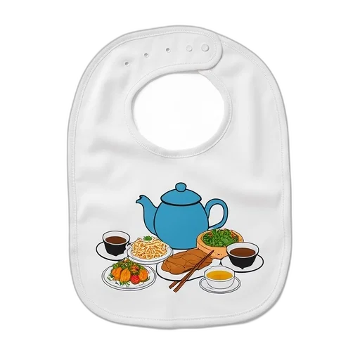 white, bib, colorful, illustration transparent PNG cut-out