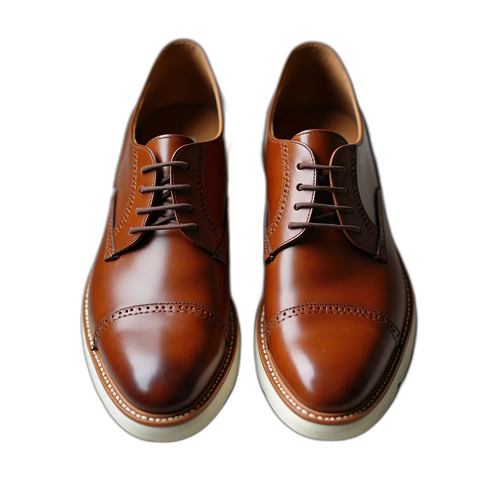 shoes, photorealistic, 3d render, earth tones transparent PNG cut-out