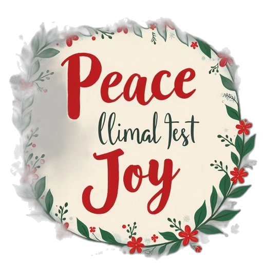peace, love, joy, holiday transparent PNG cut-out