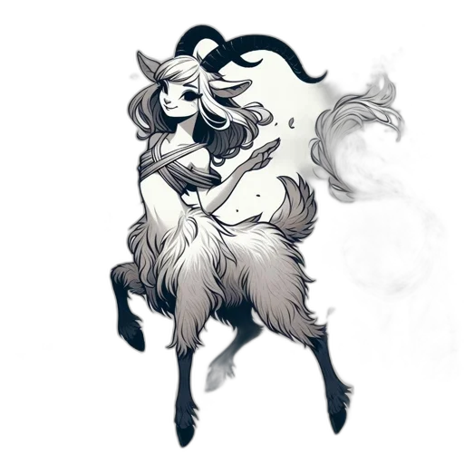 creature, dragon, dress, staff transparent PNG cut-out