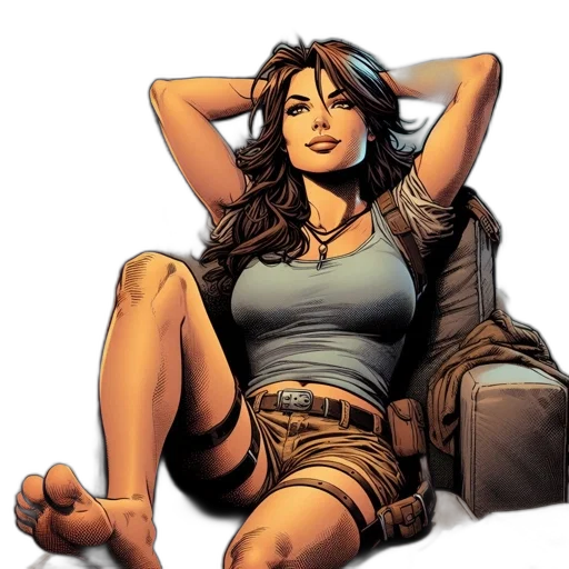 comic book art, concept art, cartoon, fantasy art transparent PNG cut-out