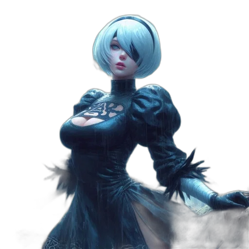 dress, robot, staff, mask transparent PNG cut-out