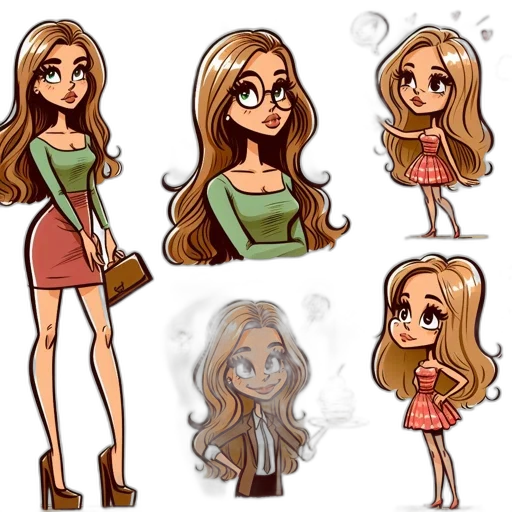 dress, cartoon, concept art, anime transparent PNG cut-out