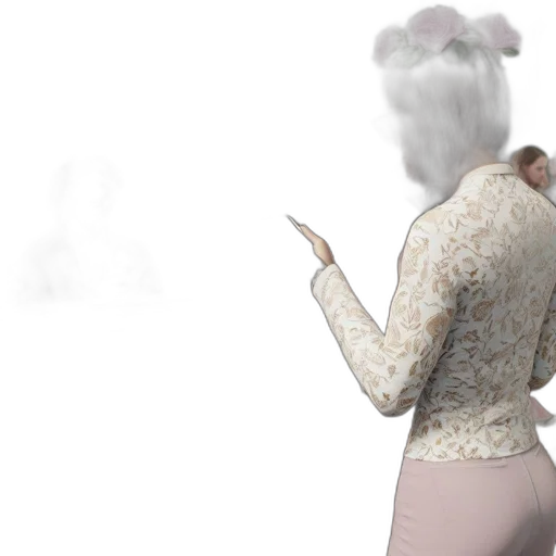 jacket, dress, staff, 3d render transparent PNG cut-out