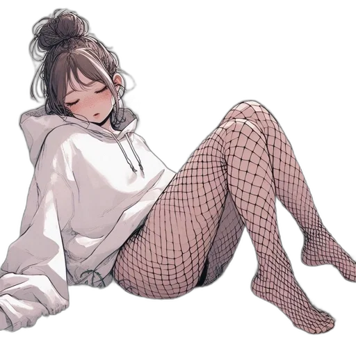 dress, creature, hair, pixel art transparent PNG cut-out