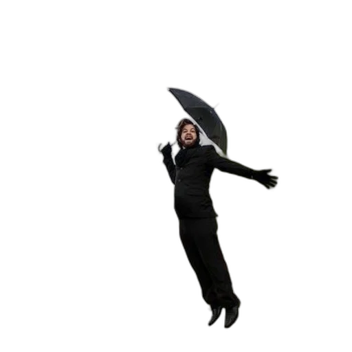 umbrella, staff, jacket, dress transparent PNG cut-out