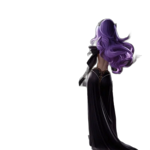 hair, dress, crown, staff transparent PNG cut-out
