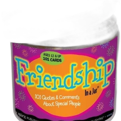 colorful, jar, labeled, friendship transparent PNG cut-out