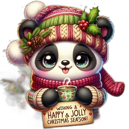 photorealistic, cartoon, festive, knitted transparent PNG cut-out