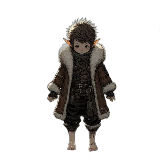 jacket, creature, staff, animal transparent PNG cut-out