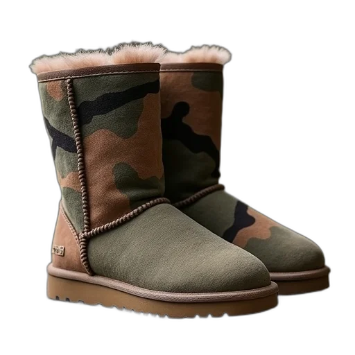 shoes, 3d render, uggs, boot transparent PNG cut-out