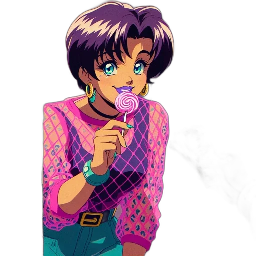 jacket, vaporwave, pixel art, cartoon transparent PNG cut-out