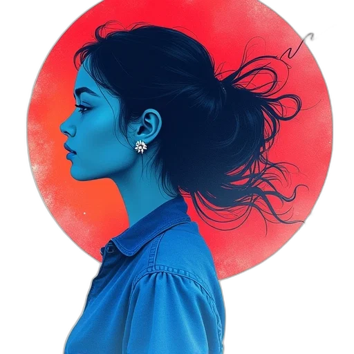 face, jacket, staff, dress transparent PNG cut-out