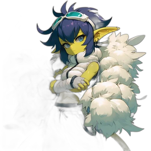 dragon, staff, creature, mask transparent PNG cut-out