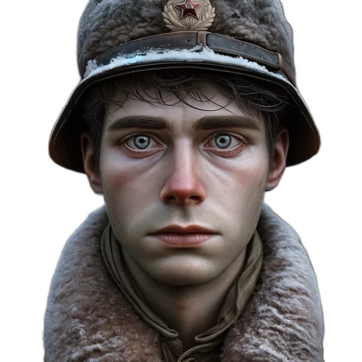 hat, face, staff, weapon transparent PNG cut-out